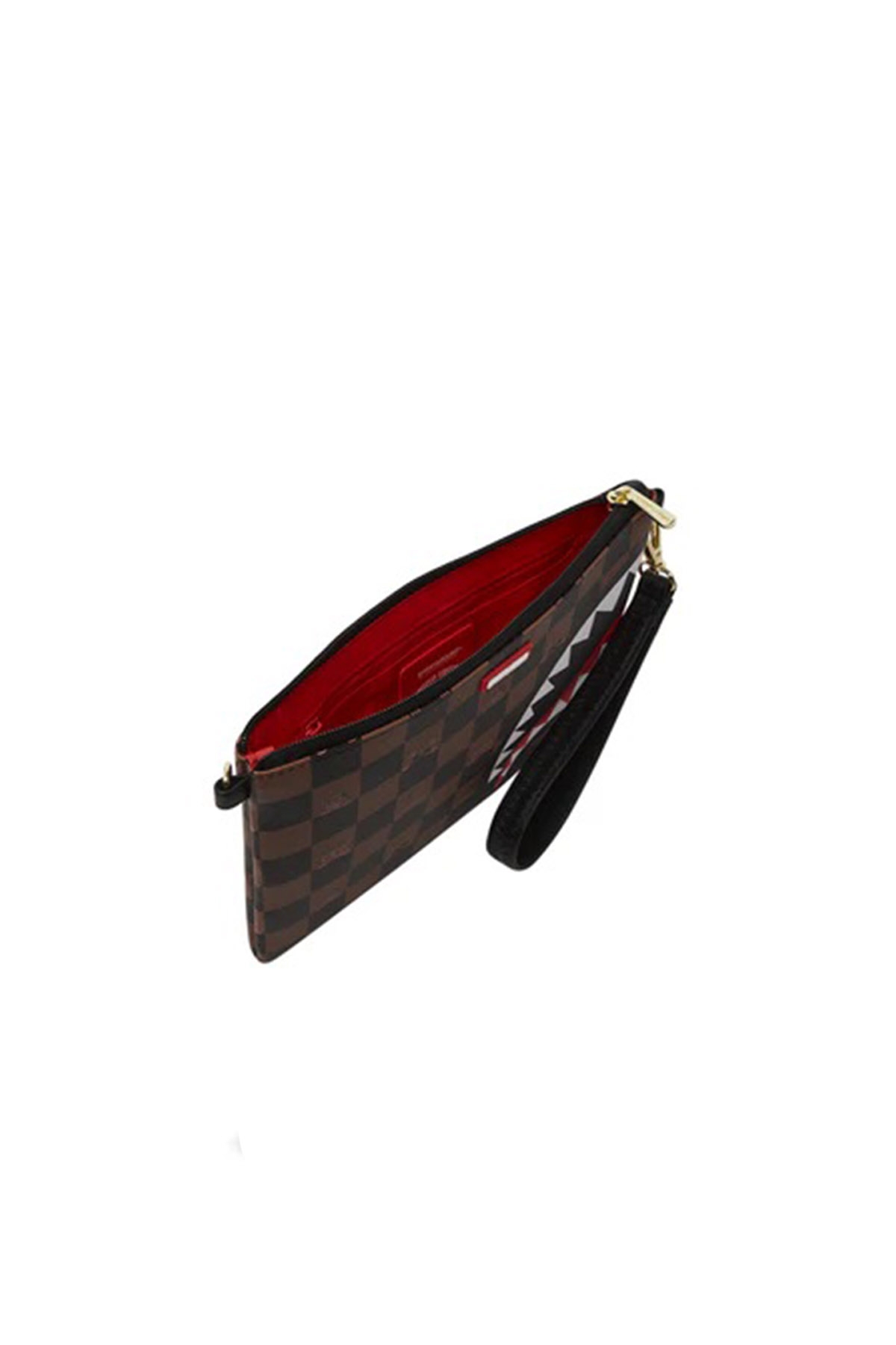 SPRAYGROUND: Pochette PEEKING CHARACTER CHECK UOMO