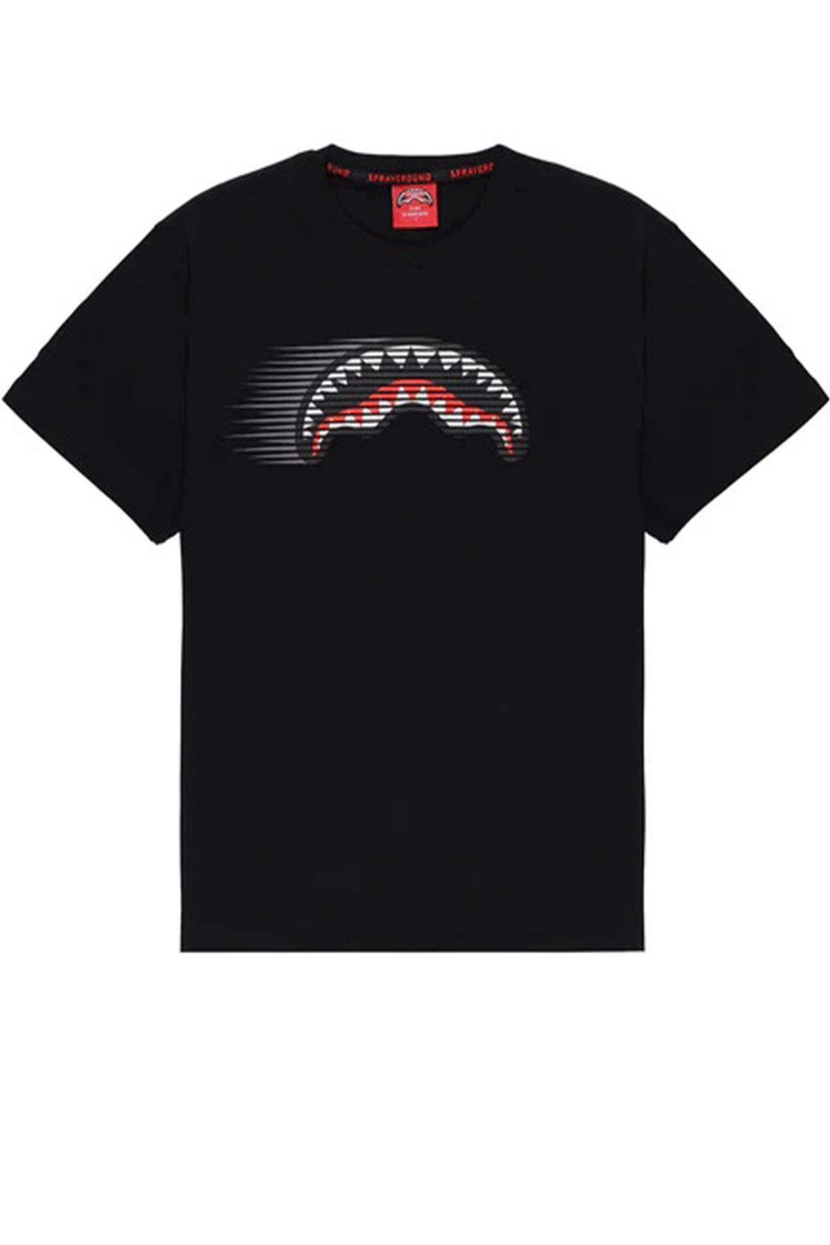 Mens Tshirt Sprayground Shark Shirt Sprayground SP439-BLK Label
