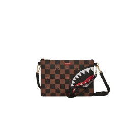 SPRAYGROUND: Pochette PEEKING CHARACTER CHECK UOMO
